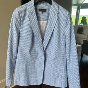 Talbots Blue Gingham Summer Blazer
